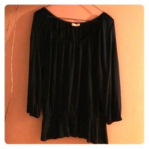 Joe Fresh Black Flouncy Ladies Pullover M